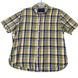 Men's‎ Tailor Vintage Grameen Check Short Sleeve Button Down Large